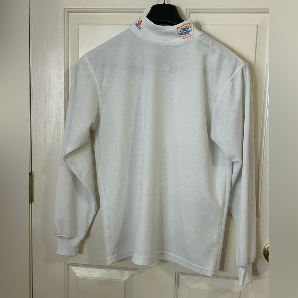 VTG Tennessee Lady Volunteers T Shirt Adult Small Mock Neck White Adidas NCAA - Picture 2 of 8